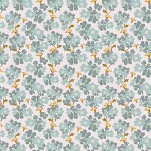 Up, Up & Away by Teresa Chan - -  Blue+ Metallic Gold Branches - Cotton