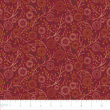 Autumn Owl Collection-Abstract Autumn-Maroon-100% Cotton-30260102-03