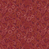 Autumn Owl Collection-Abstract Autumn-Maroon-100% Cotton-30260102-03