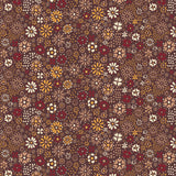 Autumn Owl Collection-Autumn Owl Collection-Dense Ditsy Floral-Dark Brown-100% Cotton-30260105-02