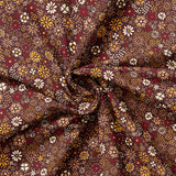 Autumn Owl Collection-Autumn Owl Collection-Dense Ditsy Floral-Dark Brown-100% Cotton-30260105-02