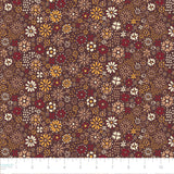 Autumn Owl Collection-Autumn Owl Collection-Dense Ditsy Floral-Dark Brown-100% Cotton-30260105-02