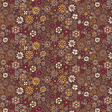 Autumn Owl Collection-Autumn Owl Collection-Dense Ditsy Floral-Dark Brown-100% Cotton-30260105-02