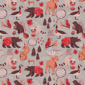 Oh Canada Collection-The True North-Grey-100% Cotton-36250101-02