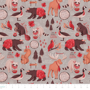 Oh Canada Collection-The True North-Grey-100% Cotton-36250101-02