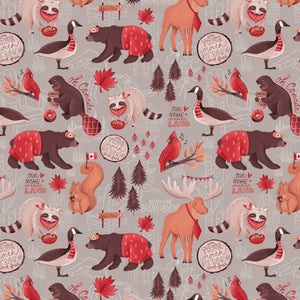 Oh Canada Collection-The True North-Grey-100% Cotton-36250101-02