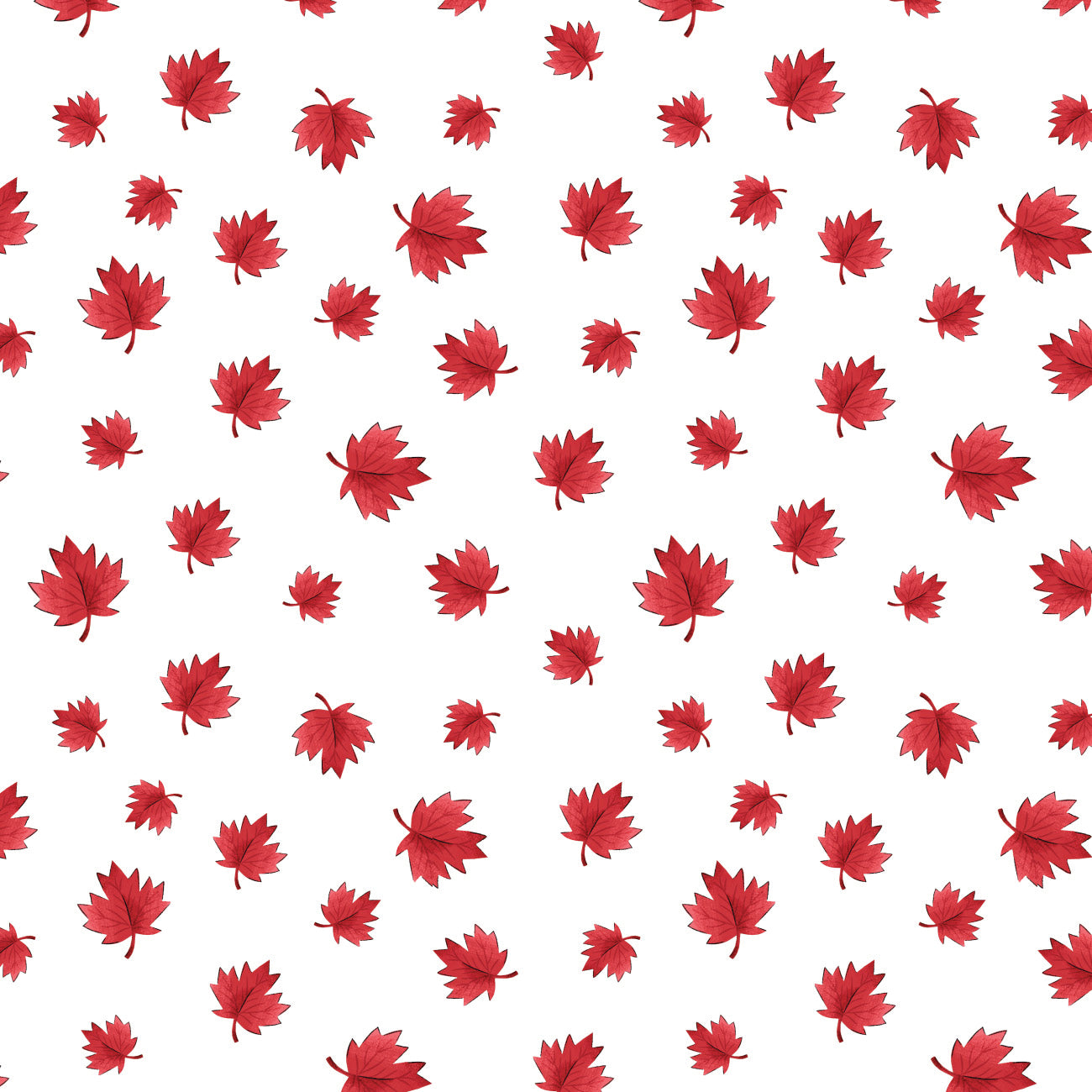 Oh Canada Collection-Maple Leaves-White-100% Cotton-36250103-01