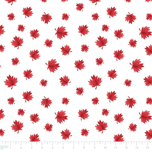 Oh Canada Collection-Maple Leaves-White-100% Cotton-36250103-01