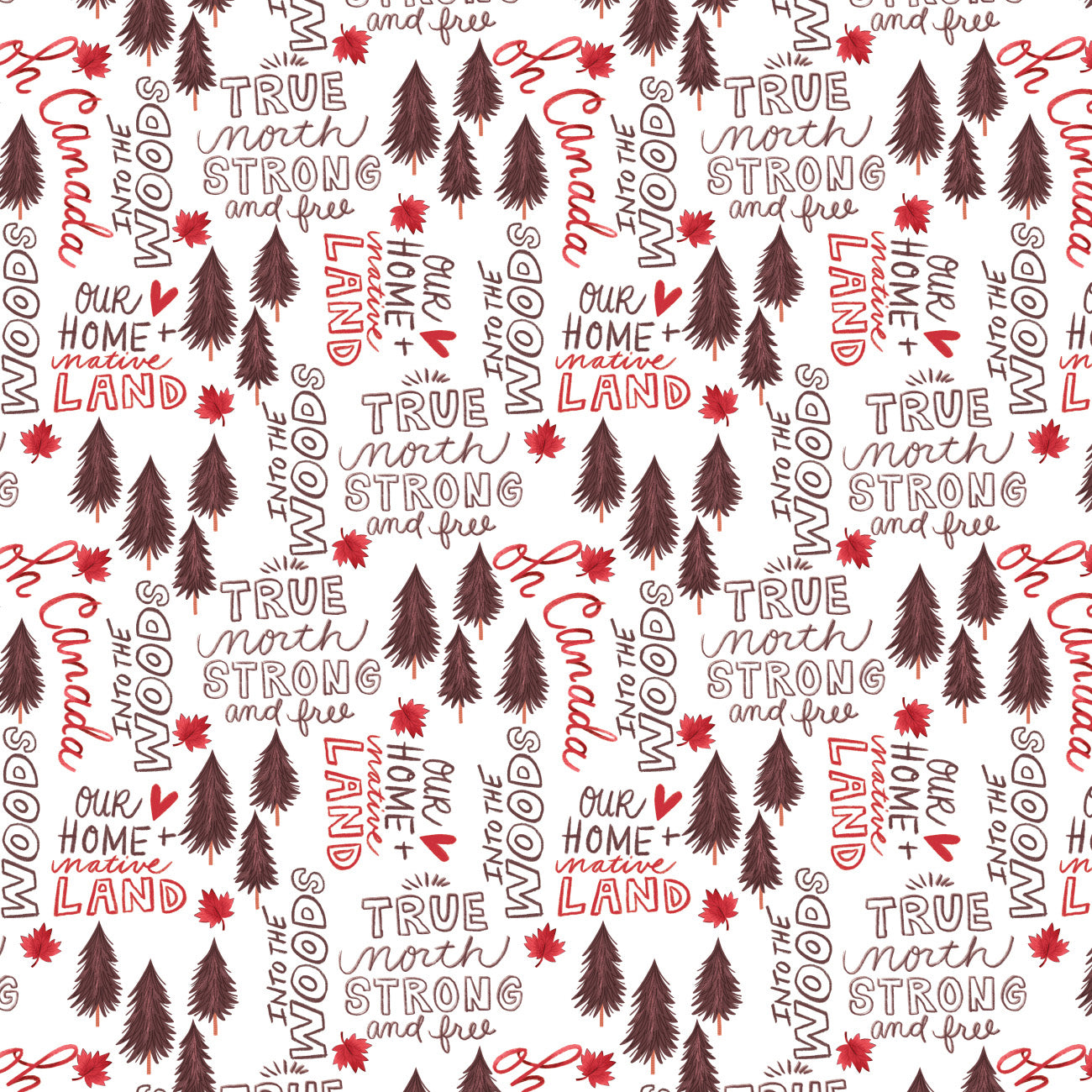 Oh Canada Collection-Strong and Free-White-100% Cotton-36250105-01