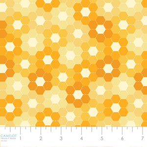 Hexie Flowers Collection-Medium Stitched Hexies-100% Cotton-Yellow