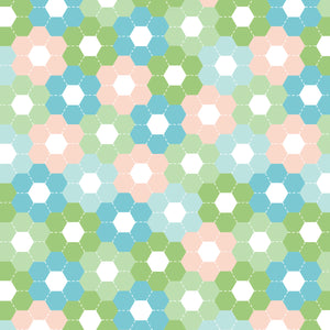 Hexie Flowers Collection-Medium Stitched Hexies-100% Cotton-Multi