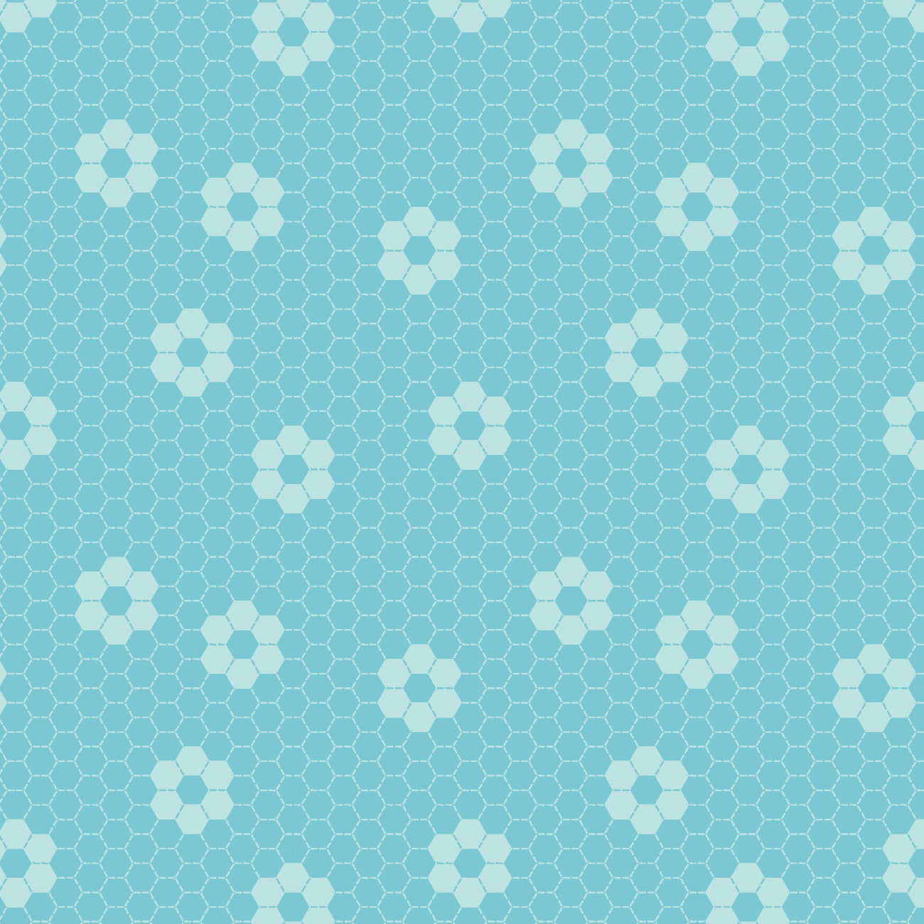 Hexie Flowers Collection-Small Stitched Hexies-100% Cotton-Blue