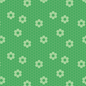 Hexie Flowers Collection-Small Stitched Hexies-100% Cotton-Green