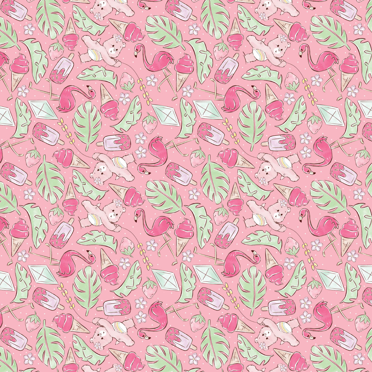 Collection Calinours Bébés Vive L'Été-Plein d'Été-44011304-01-Rose