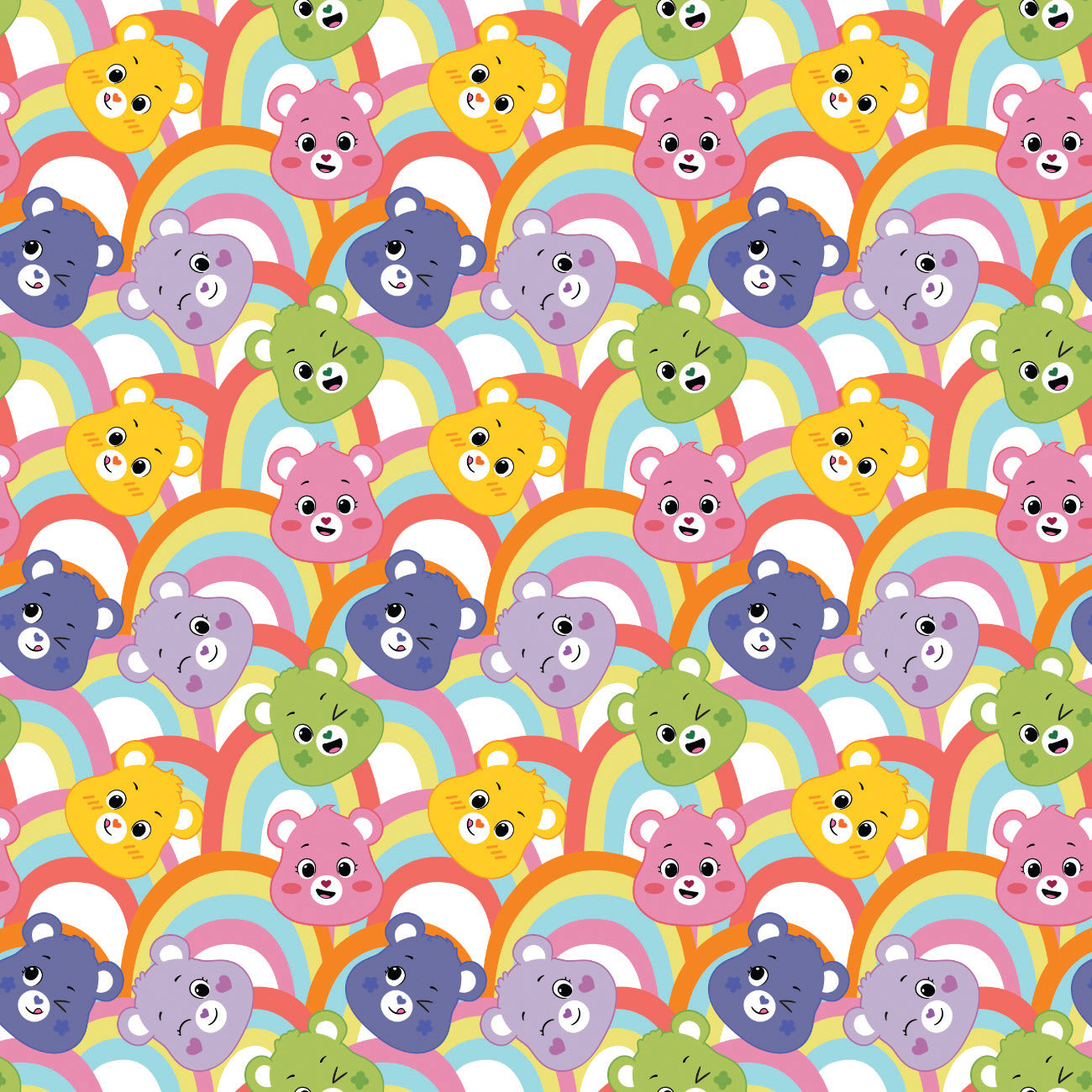 Care Bears Party Time Collection-Head in the Rainbows-Multi-100% Cotton-44011401-01