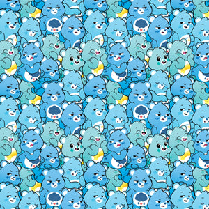 Care Bears Party Time Collection-Blue Bears-Blue-100% Cotton-44011407-01