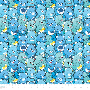 Care Bears Party Time Collection-Blue Bears-Blue-100% Cotton-44011407-01