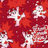 Care Bears True North Collection-From Canada with Love-Red-Quilting Cotton-44011601-02
