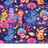 Collection Calinours Halloween-Friandises et Frissons- Bleu--100% Coton-44011703-01