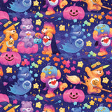 Collection Calinours Halloween-Friandises et Frissons- Bleu--100% Coton-44011703-01