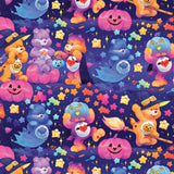 Collection Calinours Halloween-Friandises et Frissons- Bleu--100% Coton-44011703-01