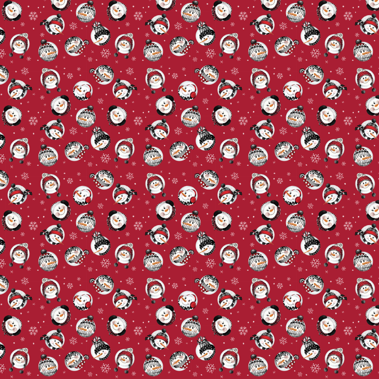 Comfort and Joy Collection-Snowballs-100% Cotton-Red-49230103-02