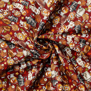 Fun on Tap Collection-Maple Syrup-Red-Quilting Fabrics-49240203-02