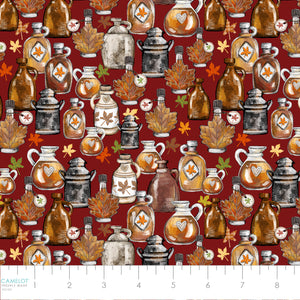 Fun on Tap Collection-Maple Syrup-Red-Quilting Fabrics-49240203-02