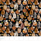 Fun on Tap Collection-Maple Syrup-Black-Quilting Fabrics-49240203-03