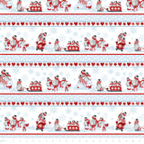 Penguin Party Collection-Sled Ride Stripe-White-100% Cotton-49240401-01