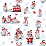 Collection Fête des Pingouins- Jour de neige-Blanc-100% Coton-49240403-01