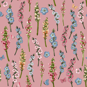 Secret Garden Collection-Fluttering Florals-Dusty Rose-100% Cotton-49240503-02