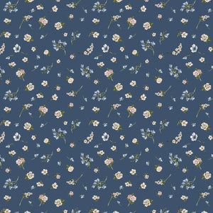 Tea and Poetry Collection-Scattered Florals-Navy-49240604-02