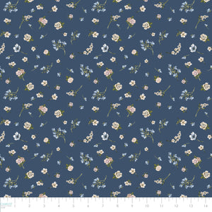 Tea and Poetry Collection-Scattered Florals-Navy-49240604-02