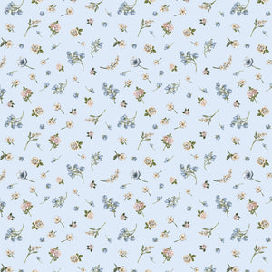 Tea and Poetry Collection-Scattered Florals-Light Blue-49240604-03