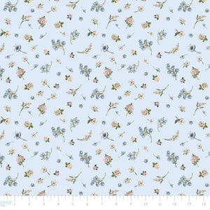 Tea and Poetry Collection-Scattered Florals-Light Blue-49240604-03