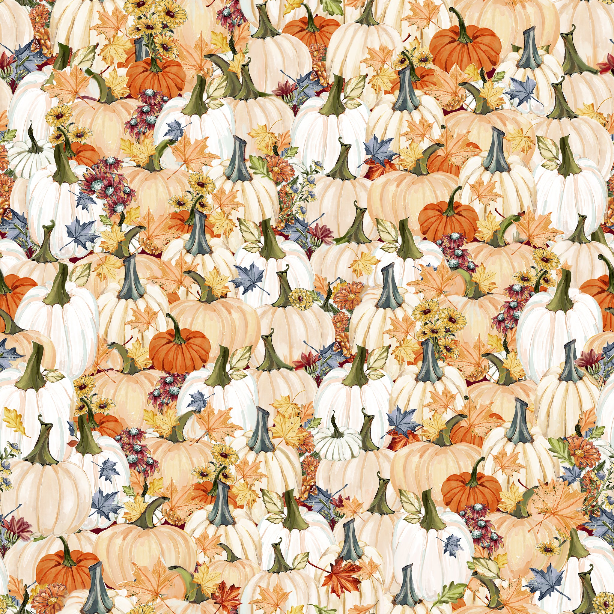 Pumpkin Patch Keeper Collection-Enchanted Pumpkins-Multi-100% Cotton-49250102-01