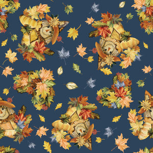 Pumpkin Patch Keeper Collection-Friendly Scarecrows-Navy-100% Cotton-49250103-02