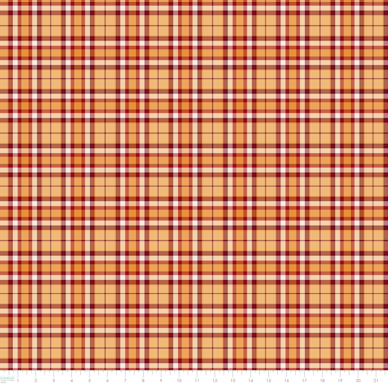 Pumpkin Patch Keeper Collection-Harvest Plaid-Orange-100% Cotton-49250105-01