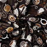 The Golden Roast Collection-Coffee House-Quilting Cotton- Black -49250401-01