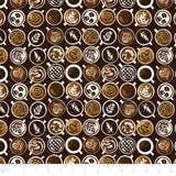 The Golden Roast Collection-Coffee Art-Quilting Cotton-Brown-49250402-01