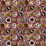 The Golden Roast Collection-Coffee Art-Quilting Cotton- Burgundy-49250402-02