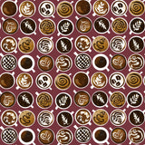 The Golden Roast Collection-Coffee Art-Quilting Cotton- Burgundy-49250402-02