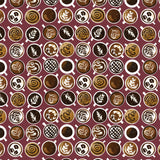 The Golden Roast Collection-Coffee Art-Quilting Cotton- Burgundy-49250402-02