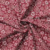 The Golden Roast Collection-Florals and Doilies-Quilting Cotton- Burgundy- 49250406-01