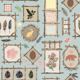 Collection Chalet Sugar Pine-Cadres Rustiques et Charmants-Aqua Pâle100% Coton-49260103-03