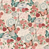 Fleurs & Flutter Collection-Paris-Beige-100% Cotton-50250101-01