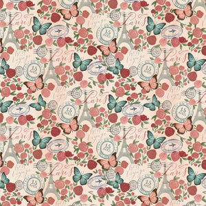 Fleurs & Flutter Collection-Paris-Beige-100% Cotton-50250101-01