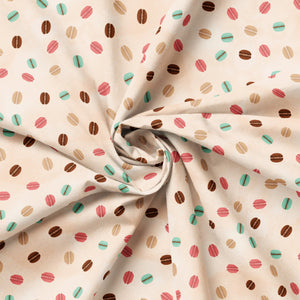 Fleurs & Flutter Collection-Macarons-Beige-100% Cotton-50250105-01