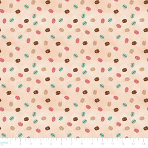 Fleurs & Flutter Collection-Macarons-Beige-100% Cotton-50250105-01